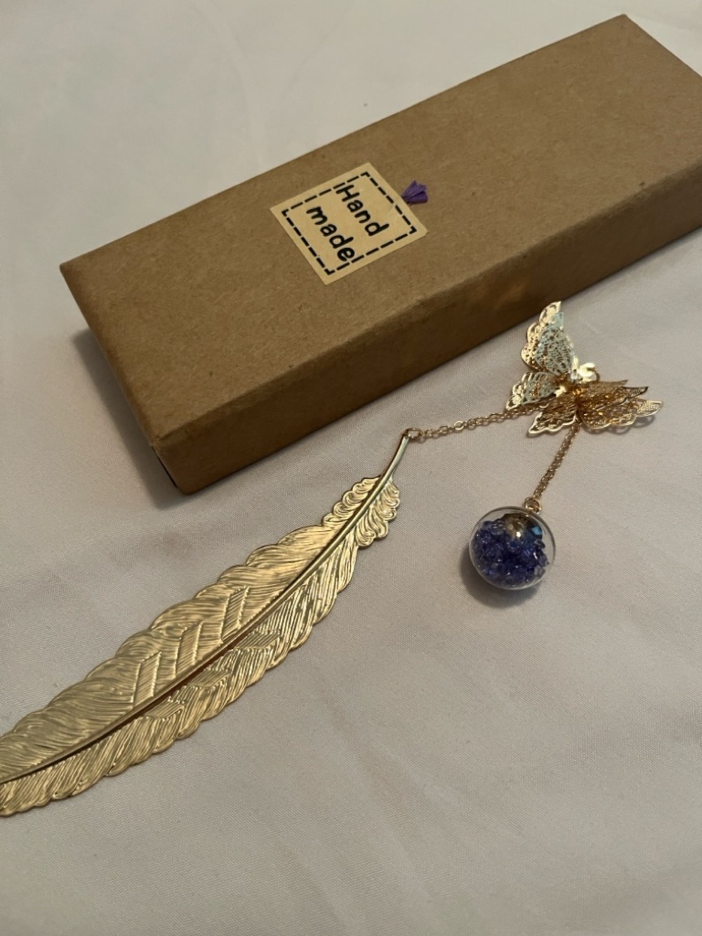 Gold Leaf and Butterfly Bookmark